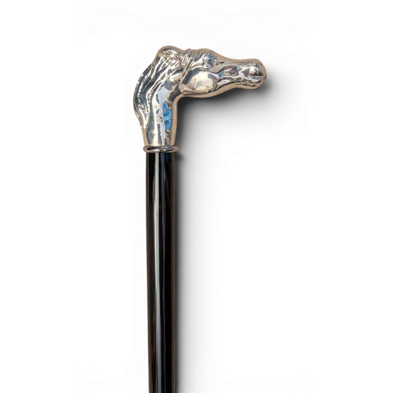 Canne avec pommeau argenté "Cheval"