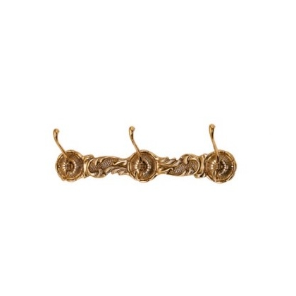 Crochet triple en laiton poli