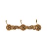 Triple hook in polished brass