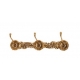Crochet triple en laiton poli