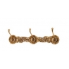 Crochet triple en laiton poli