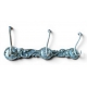 Crochet triple en laiton poli