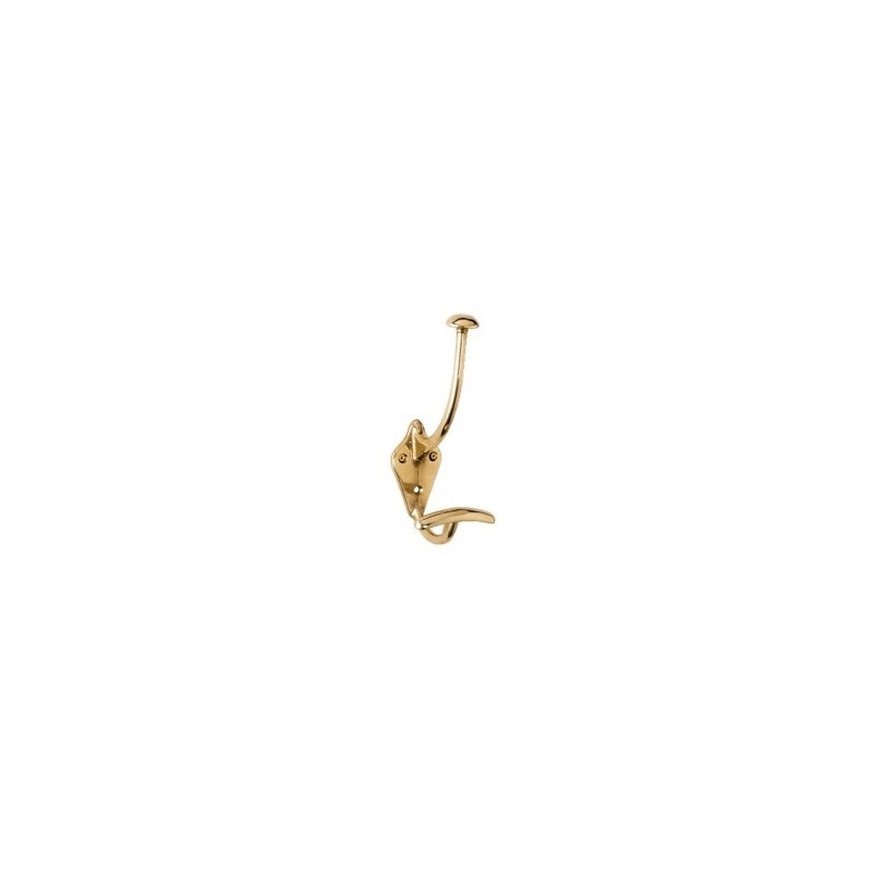 Polished brass wall hook