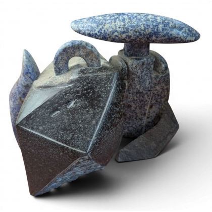Sculpture abstraite en marbre par JANDENI