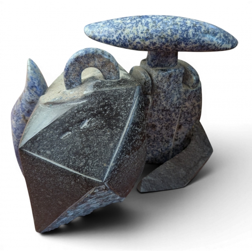 Sculpture abstraite en marbre par JANDENI