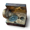 Copper and leather travel inkwell