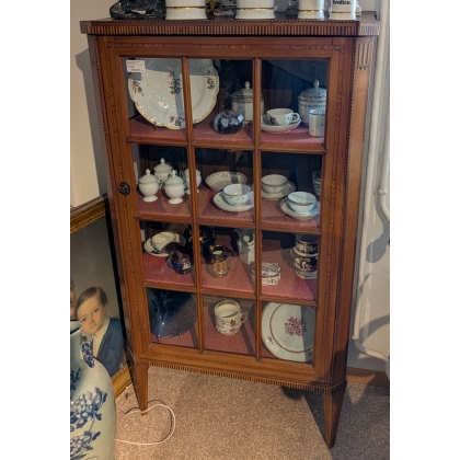  Vitrine Directoire en cerisier marqueté sur  Moinat SA  - Antiquités décoration