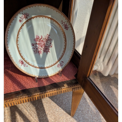  Vitrine Directoire en cerisier marqueté sur  Moinat SA  - Antiquités décoration
