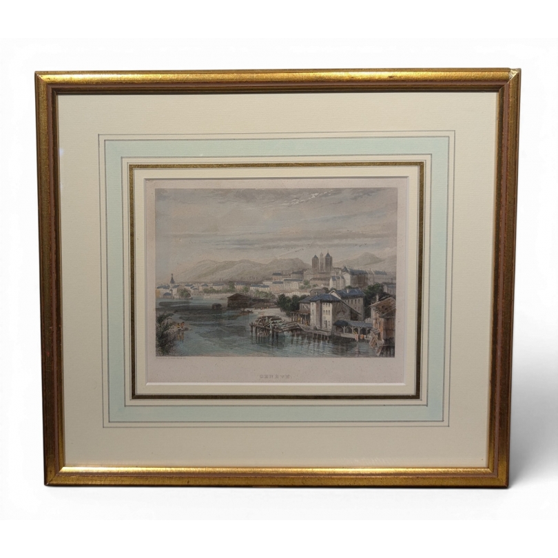 Gravure "Genève" par ROUARGUE