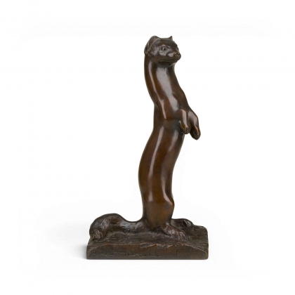 Bronze \"Hermine dressée\" signée Robert HAINARD