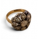 Bague en or et argent avec fleur en diamants