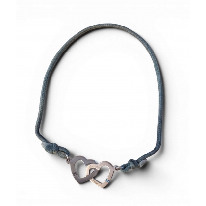 Bracelet en or blanc double coeur Dinh Van