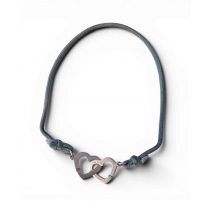 Bracelet en or blanc double coeur Dinh Van