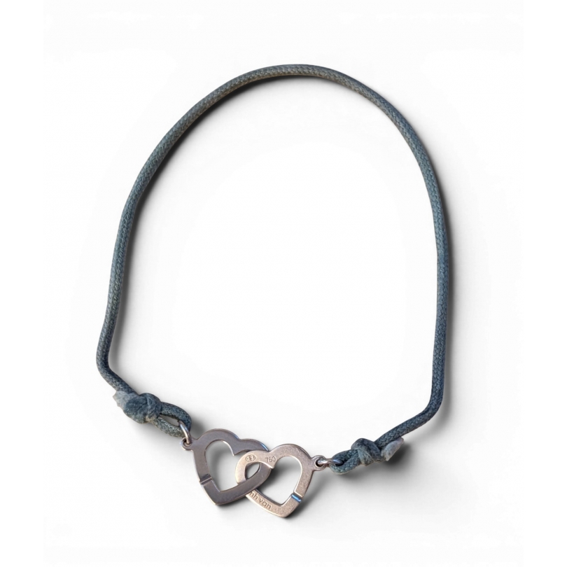 Bracelet en or blanc double coeur Dinh Van