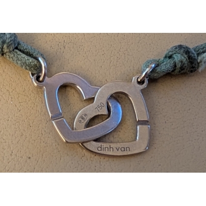 Bracelet en or blanc double coeur Dinh Van