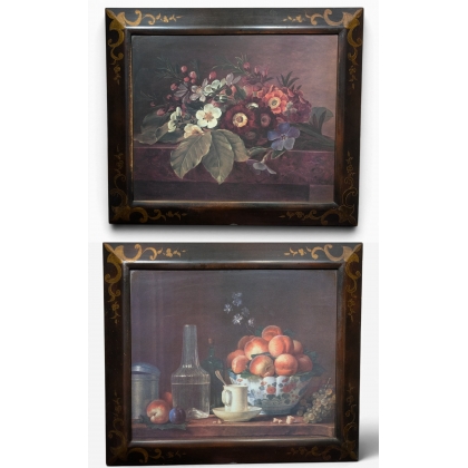 Paire de reproductions de tableaux