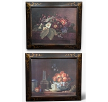 Paire de reproductions de tableaux