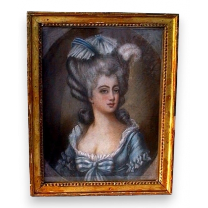 Retrato al pastel  en Moinat SA  - Antigüedades y decoración -  Gouaches, acuarelas, pasteles