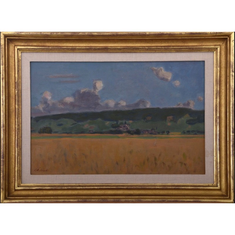 Tableau "Champ de blé" signé CHINET