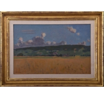 Tableau "Champ de blé" signé CHINET