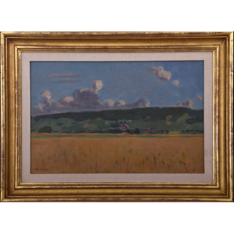 Tableau "Champ de blé" signé CHINET