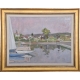 Tableau "Chantier naval à Rolle" signé CHINET