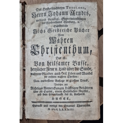 Livre "Wahren Christenthum" par ARNDTS