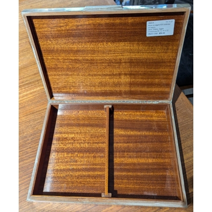 Boite en argent 800 intérieur en acajou