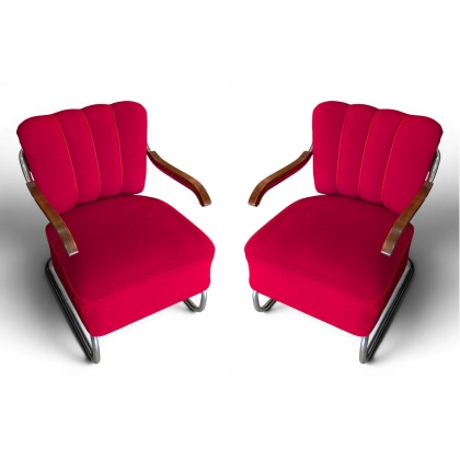 Paire de fauteuils Bauhaus par O. Zoufalý