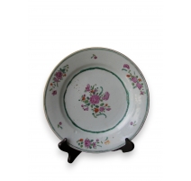 Assiette chinoise en porcelaine, décor