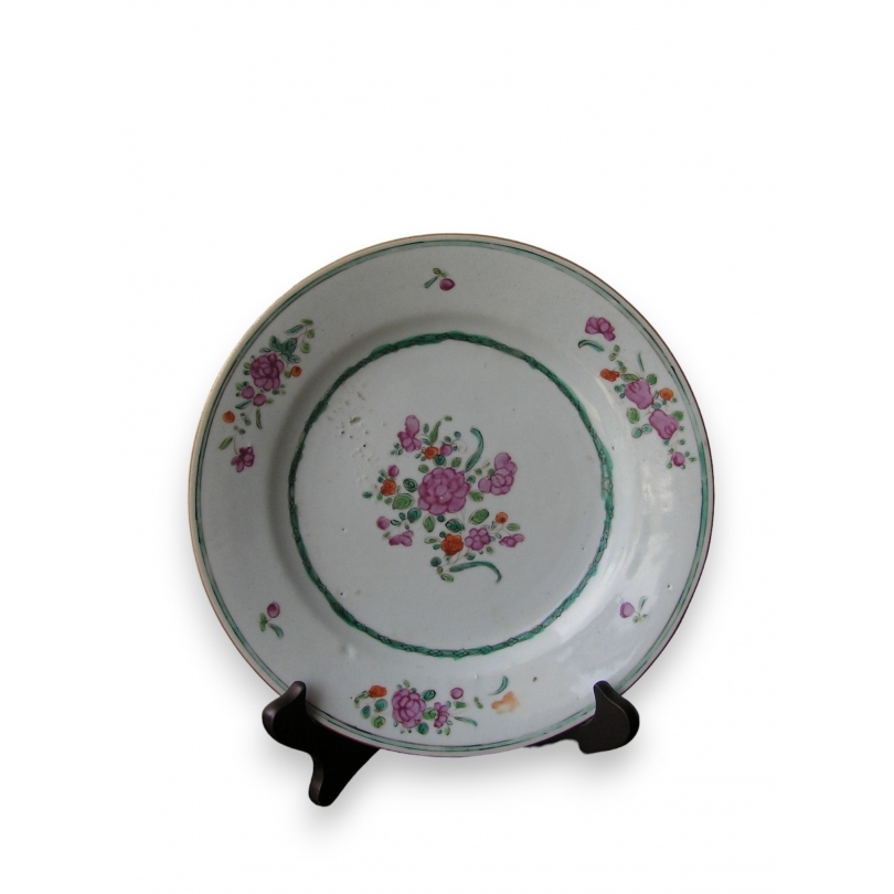 Assiette chinoise en porcelaine, décor