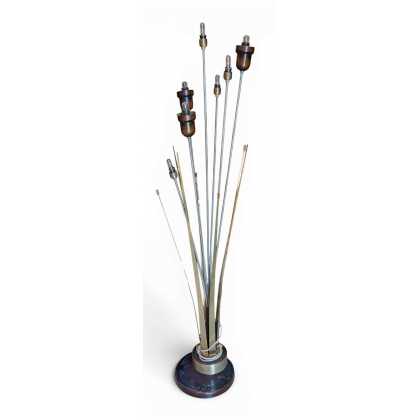 Lampe Roseaux en laiton et verre