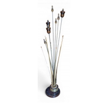 Lampe Roseaux en laiton et verre
