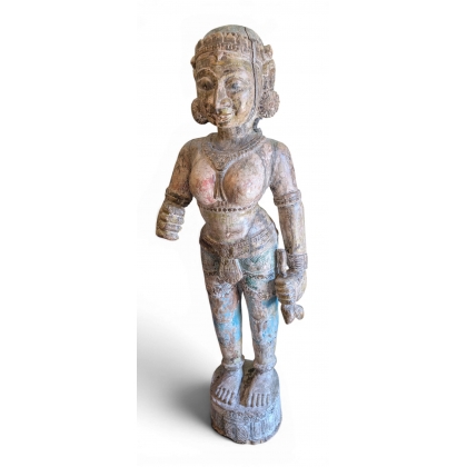 Shiva debout en bois sculpté