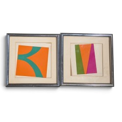 A pair of screen prints signed by TASHIMOTO