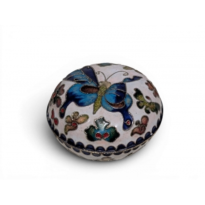 Boite cloisonnée Papillon