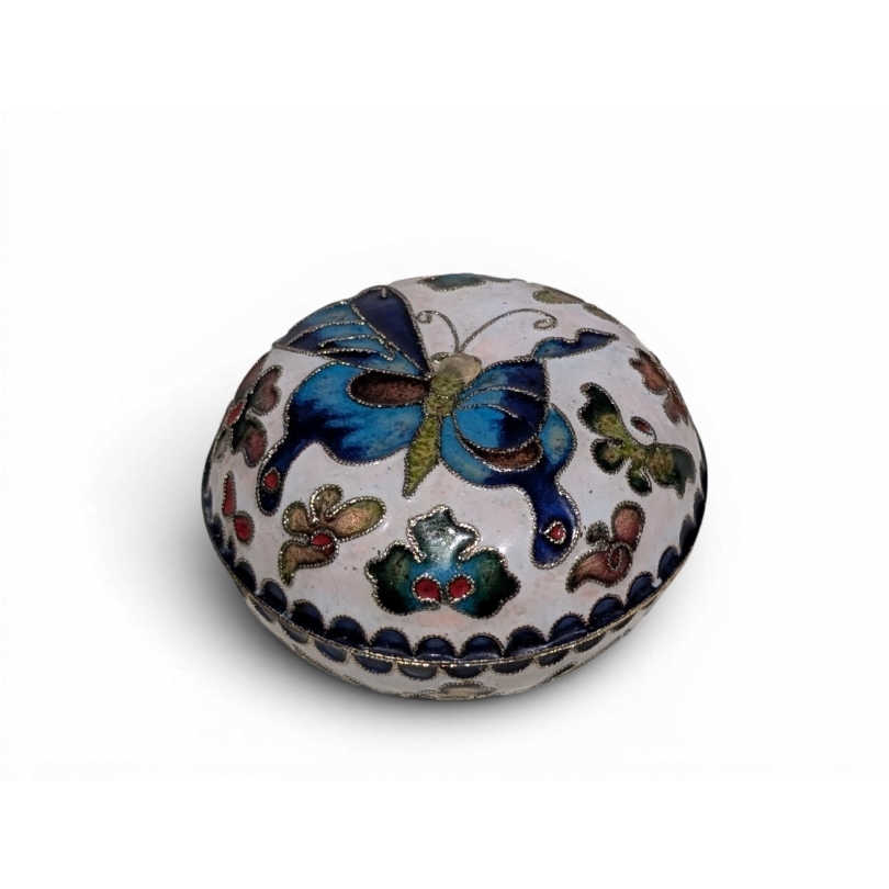Boite cloisonnée Papillon