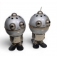 Paire de lampes Robots en métal par Satco