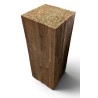 Colonne en bois debout et socle en métal