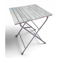 Table pliante en bois et métal