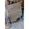 Table pliante en bois et métal