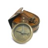 Compass with leather sheath