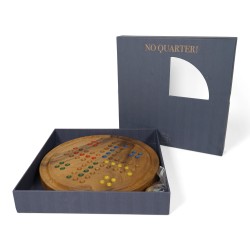 Wooden Ludo set with stone marbles
