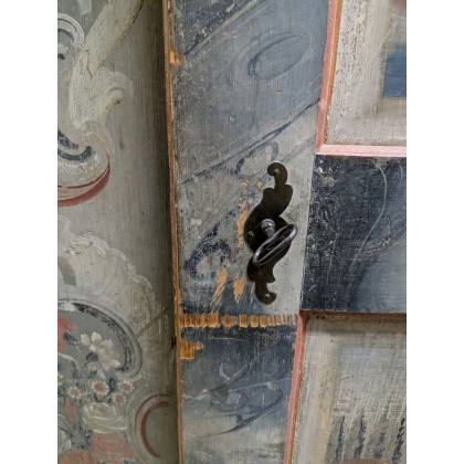 Armoire peinte à une porte datée 1789
