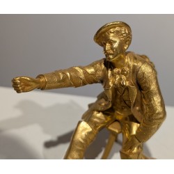 Bronze doré Homme assis