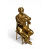 Bronze doré Homme assis fumant