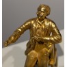 Bronze doré Homme assis fumant