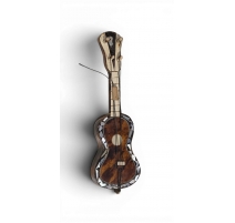 Guitare miniature en écaille et nacre