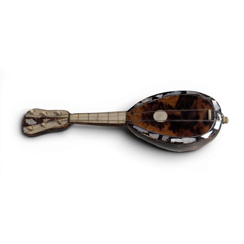 Mandoline miniature en écaille et nacre