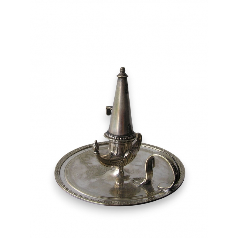Greek-style decorative metal candle holder at  Moinat SA  - Antiques and home décor
